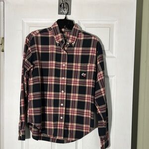 Cruel Girl Black and Pink Plaid Button-Down Shirt